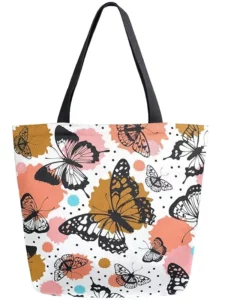 Sac fourre-tout en toile Butterfly