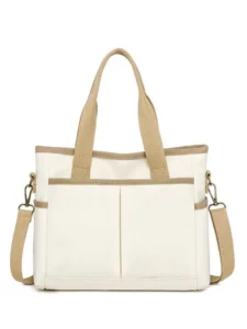 Canvas Crossbody Tote Bag