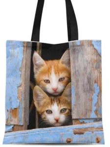 Fourre-tout en toile de chat