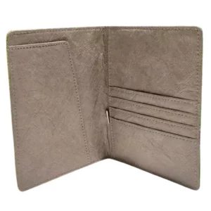 Open Tyvek card holder with multiple card slots and a textured finish