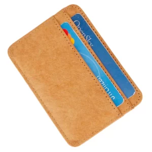Tyvek credit card sleeve holding two blue cards