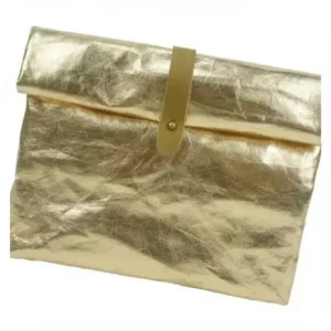 Pochette di carta lavabile dorata